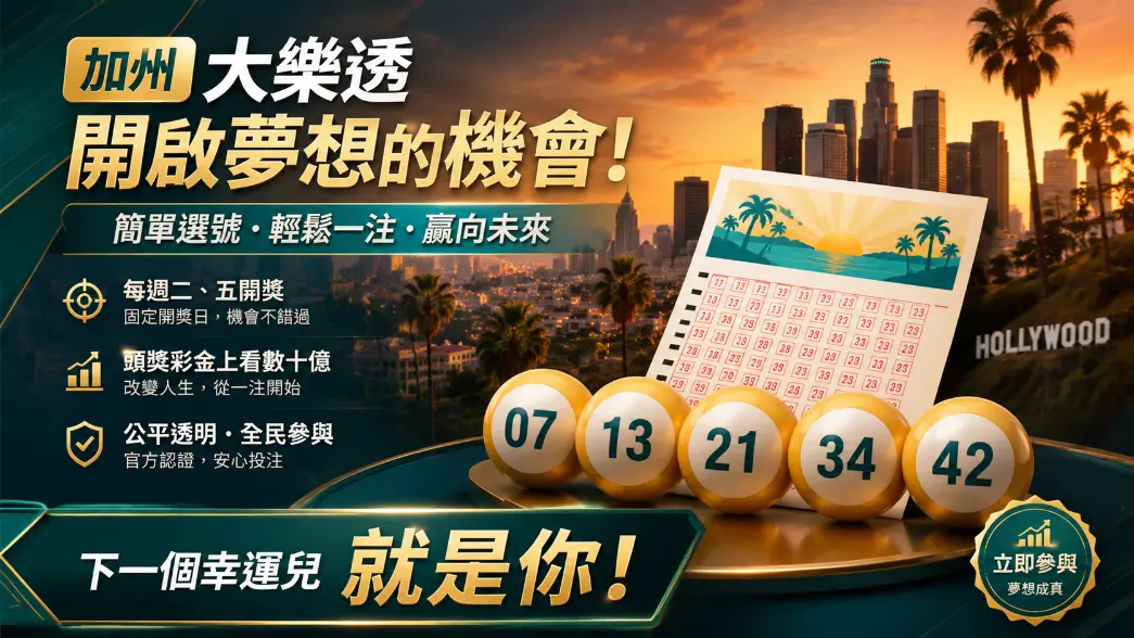 美國加州Fantasy 5選號規則示意圖
